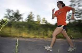 Miranda Melville of Rush, 19, race walks during a summer workout. She competes in the sport for the University of Wisconsin-Parkside.