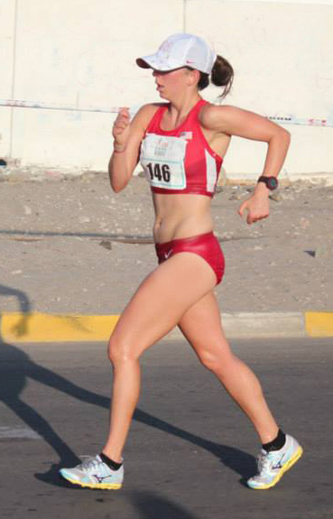 Miranda Melville competing at XVII Copa Panamericana De Marcha Arica 2015 